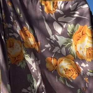 Floral Satin Pajama Pants